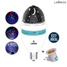 Lâmpada LED Giratória Lua com Adaptador de Tomada LEY-2163 Lehmox